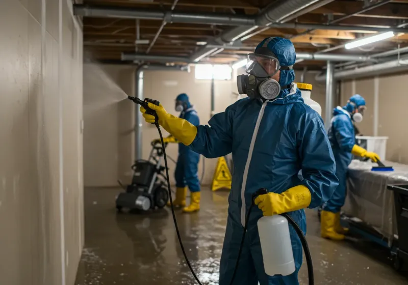 Basement Sanitization and Antimicrobial Treatment process in Lakeview, CA