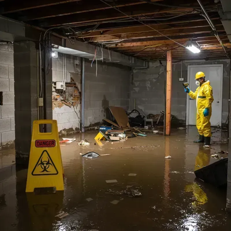 Flooded Basement Electrical Hazard in Lakeview, CA Property